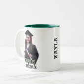 Congrats Graduate Modern Simple Custom Photo ツートーンマグカップ (正面左)
