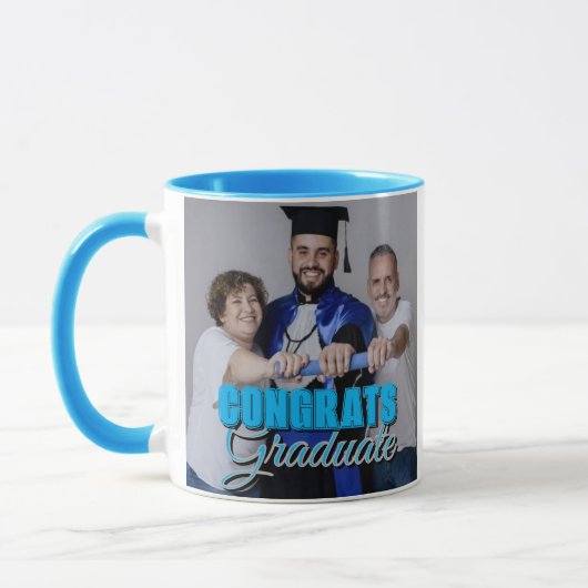 Congrats Graduate Modern Simple Custom Photo Mug  マグカップ (左)