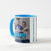 Congrats Graduate Modern Simple Custom Photo Mug  マグカップ (正面左)