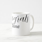 Congrats graduate name simple minimal year class コーヒーマグカップ (正面右)