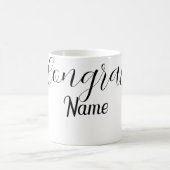 Congrats graduate name simple minimal year class コーヒーマグカップ (中央)