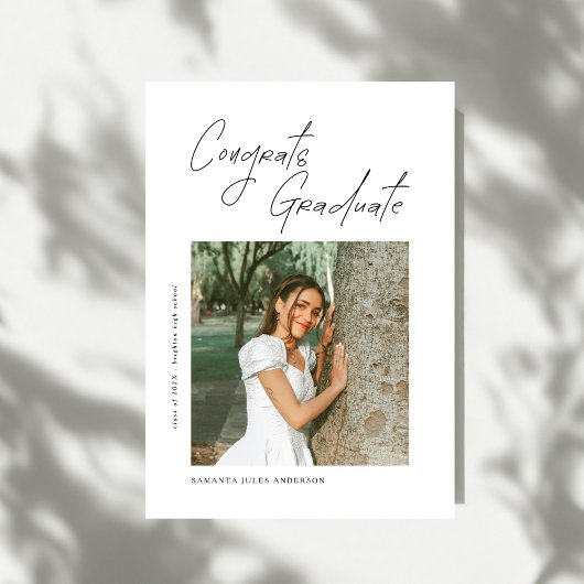 Congrats Graduate Photo Graduation Announcement 案内状