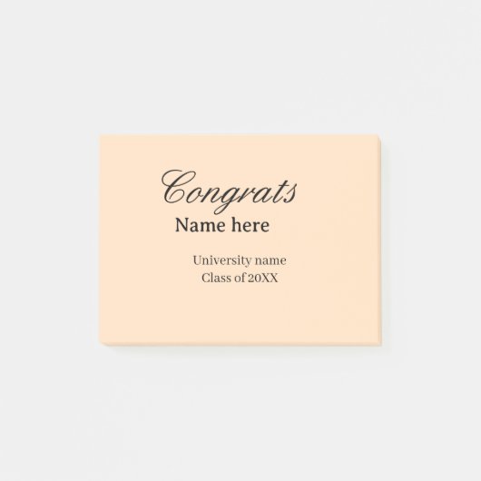 Congrats graduate university name class of 20XX na ポストイット (正面)