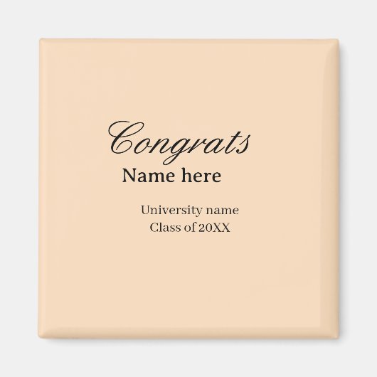 Congrats graduate university name class of 20XX na マグネット (正面)