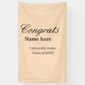 Congrats graduate university name class of 20XX na 横断幕 (縦)