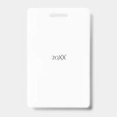 Congrats graduation monogram orange blue 20XX year バッジ (裏面)