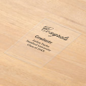 Congrats graduation name university name class of  アクリル招待状 (レイダウン)