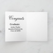 Congrats graduation name university name class of  カード (内部)