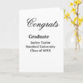 Congrats graduation name university name class of  カード (黄色い花)