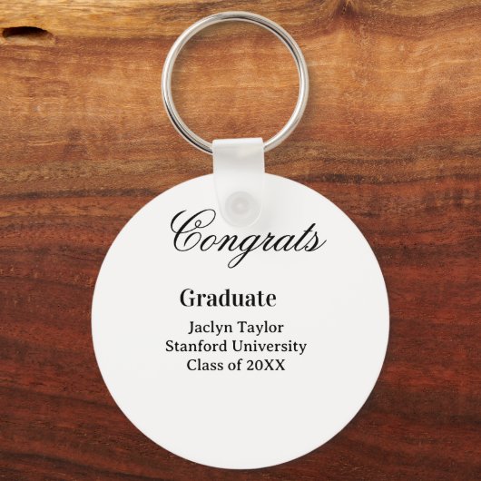 Congrats graduation name university name class of  キーホルダー (裏面)