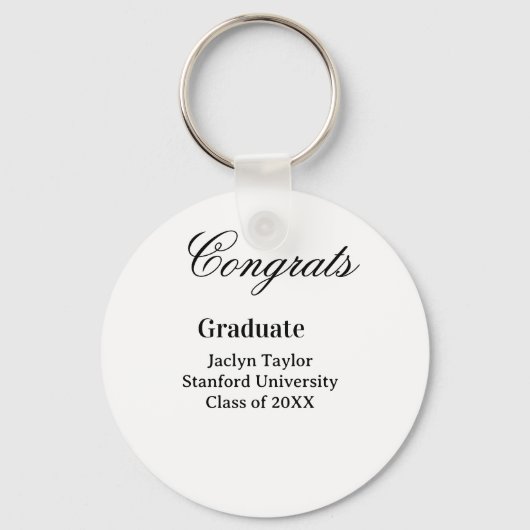 Congrats graduation name university name class of  キーホルダー (裏面)
