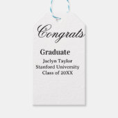 Congrats graduation name university name class of  ギフトタグ (正面)