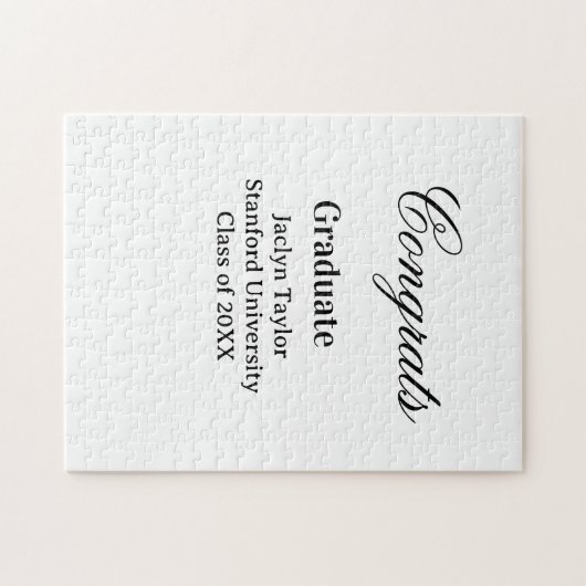 Congrats graduation name university name class of  ジグソーパズル (横)