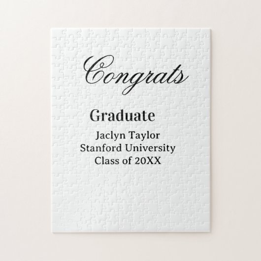 Congrats graduation name university name class of  ジグソーパズル (縦)