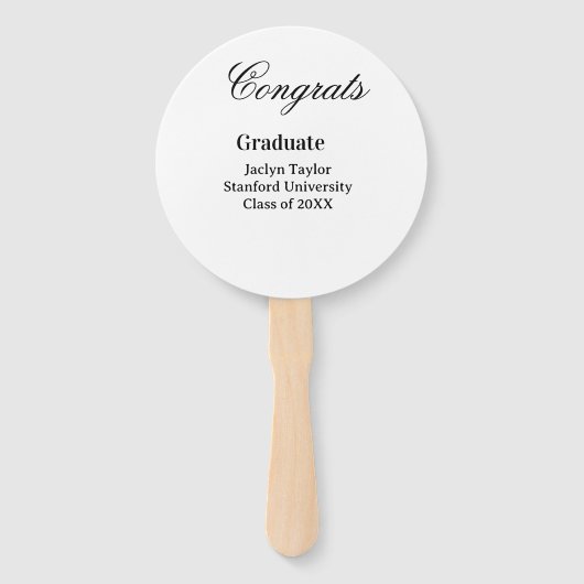 Congrats graduation name university name class of  ハンドファン (正面)