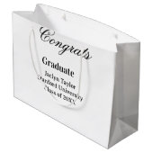 Congrats graduation name university name class of  ラージペーパーバッグ (裏面アングル)