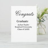 Congrats graduation name university name class of  招待状 (スタンド正面)
