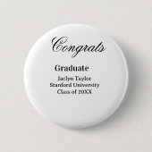 Congrats graduation name university name class of  缶バッジ (正面)