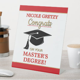 Congrats! Master's Degree Graduation 台座サイン