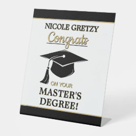 Congrats! Master's Degree Graduation 台座サイン