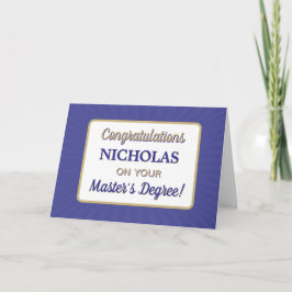 Congrats! Master's Degree Graduation card サンキューカード