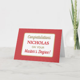 Congrats! Master's Degree Graduation card サンキューカード