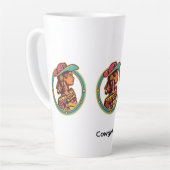 Congrats Monkey Mug – Fun Celebration Drinkware カフェラテマグ (左アングル)