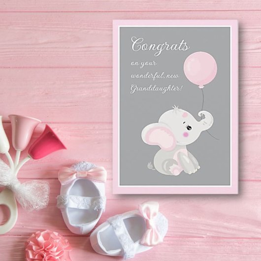 Congrats! New Granddaughter greeting card カード