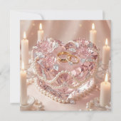 Congrats Newlyweds | 結晶のケーキと指輪 カード (正面)
