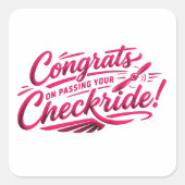 Congrats on passing your checkride! スクエアシール (正面)