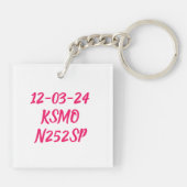 Congrats on your 1st Solo Flight キーホルダー (裏面)