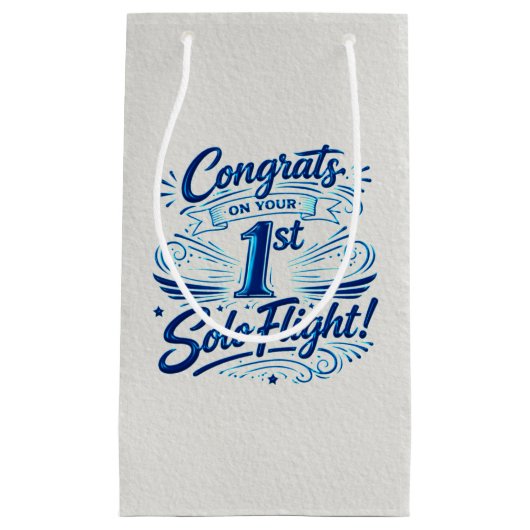 Congrats on your 1st Solo Flight! スモールペーパーバッグ (正面)