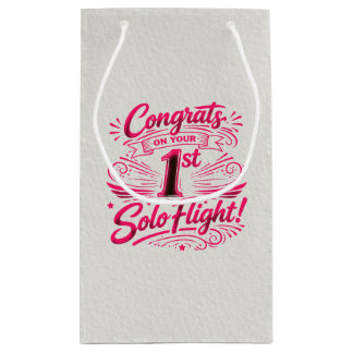 Congrats on your 1st Solo Flight! スモールペーパーバッグ
