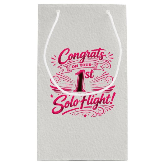 Congrats on your 1st Solo Flight! スモールペーパーバッグ (裏面)