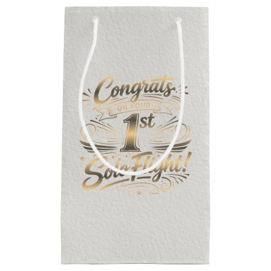 Congrats on your 1st Solo Flight! スモールペーパーバッグ (正面)