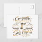 Congrats on your 1st Solo Flight ポストカード (正面/裏面)
