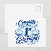 Congrats on your 1st Solo Flight ポストカード (正面/裏面)