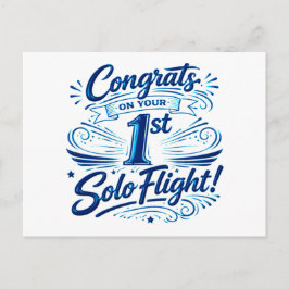 Congrats on your 1st Solo Flight ポストカード