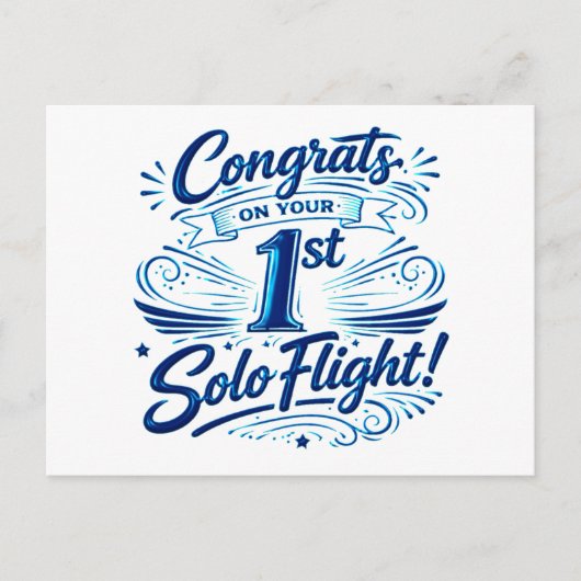 Congrats on your 1st Solo Flight ポストカード (正面)