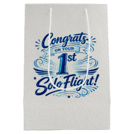 Congrats on your 1st Solo Flight ミディアムペーパーバッグ