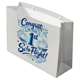 Congrats on your 1st Solo Flight ラージペーパーバッグ