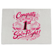 Congrats on your 1st Solo Flight ラージペーパーバッグ (正面)