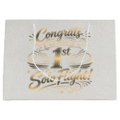 Congrats on your 1st Solo Flight ラージペーパーバッグ (正面)