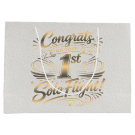 Congrats on your 1st Solo Flight ラージペーパーバッグ
