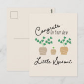 Congrats on Your New Little Sprout Baby ポストカード (正面/裏面)