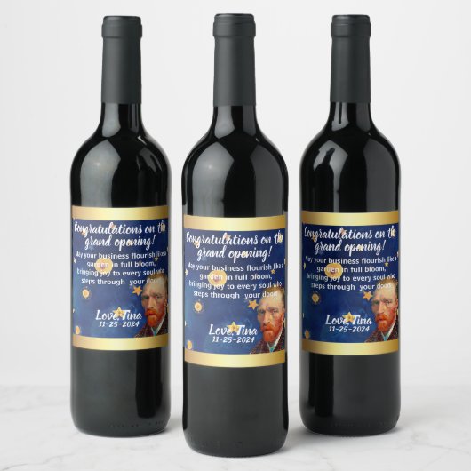 Congrats on Your New Venture: Custom Wine Labels! ワインラベル (ボトル)