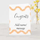 Congrats orange spiral Spanish border boho retro n カード (黄色い花)
