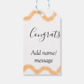 Congrats orange spiral Spanish border boho retro n ギフトタグ (正面)