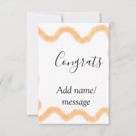Congrats orange spiral Spanish border boho retro n サンキューカード