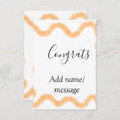 Congrats orange spiral Spanish border boho retro n サンキューカード (正面/裏面)